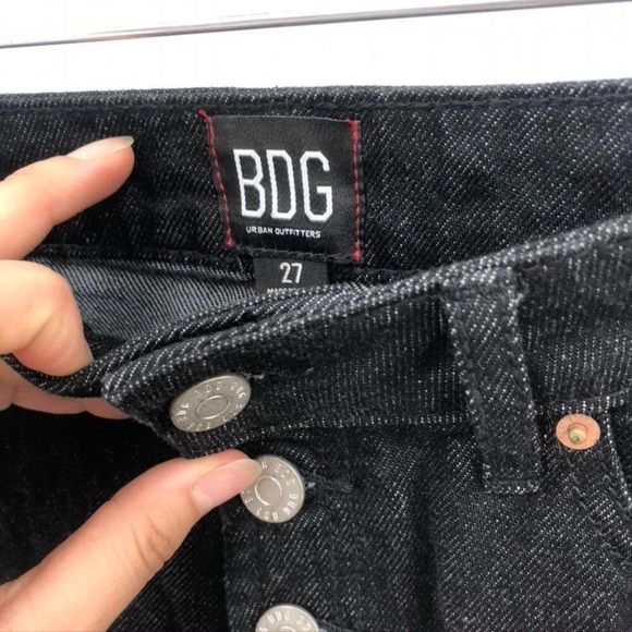 Urban Outfitters Black High Rise Button Fly Jeans - Picture 8 of 11